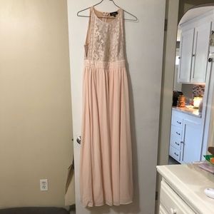 Blush floor length dress